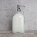 500ml Empty Flat Clear Foam Soap Dispenser Pump Glass Lotion Bottle With Pump Spray
